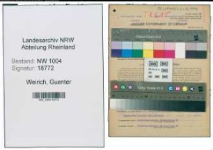 Entnazifizierung Guenter Weirich , geb. 06.07.1922 (Kassenangestellter)