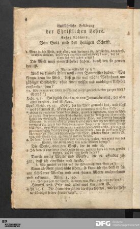 Ausführliche Erklärung der Christlichen Lehre.