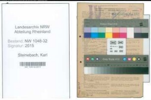 Entnazifizierung Karl Steinebach , geb. 03.02.1884 (Angestellter)