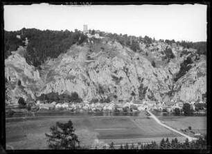 Blick über die Altmühl zur Burg Randeck