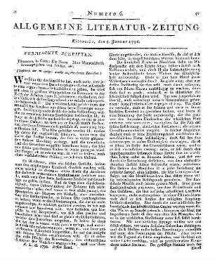 Die Horen. Jg. 1795 (Beschluß der im vorigen Stücke abgebrochenen Recension)