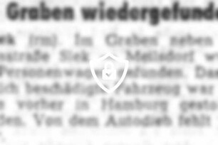 Im Graben wiedergefunden