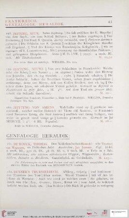 Genealogie Heraldik (Nr. 161 - 165)