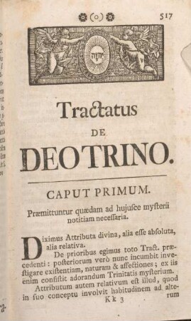 Tractatus De Deo Trino.