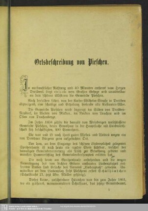 Ortsbeschreibung von Pieschen