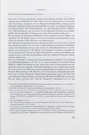 III. Weingartner Handschriften in Fulda