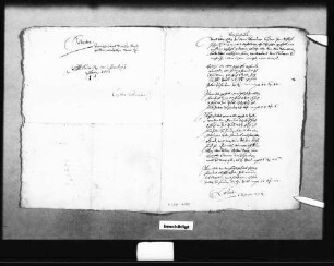 Kostenvoranschlag von Caspar Kretzmaier (Folio Doppelblatt)