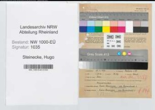 Entnazifizierung Hugo Steinecke, geb. 23.04.1892 (Kaufmann)