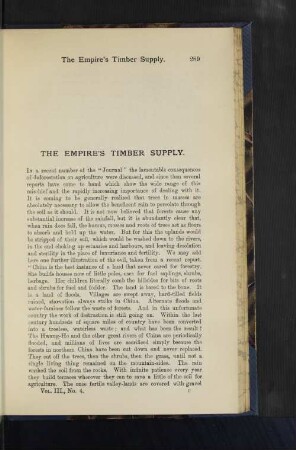 The Empire's Timber Supply