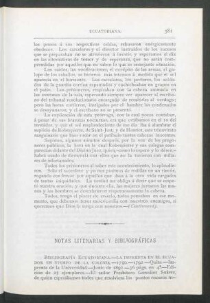 Notas literarias y bibliográficas