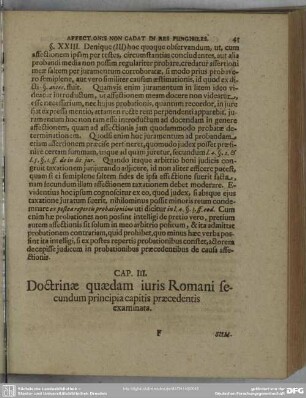 Cap. III. Doctrinae quaedam iuris Romani secundum principia capitis praecedentis examinata