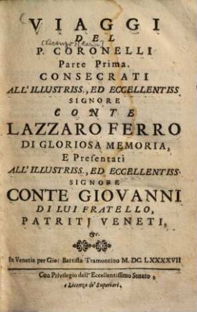 Viaggio D'Italia In Inghilterra : Descrittione Geografico-Historica, Sacro-Profana, Antico-Moderna, E Naturale .... 1