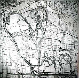 Hansjakob, Gottfried; Wien; Internationale Gartenschau Wien 1974, WIG '74, Kurgarten - Gelände vor Baumaßnahmen (Lageplan)