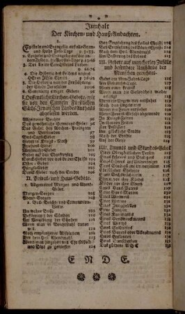 Innhalt der Kirchen- und Hauß-Andachten.