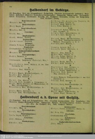 Halbendorf a. d. Spree mit Geißlitz