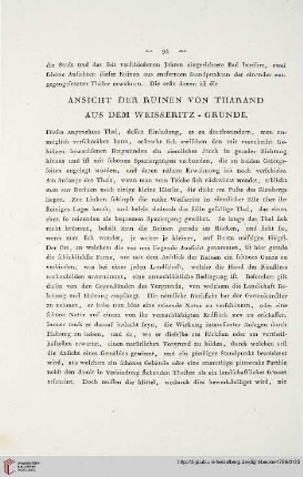 Ansicht der Ruinen von Tharand aus dem Weisseritz-Grunde
