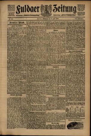 Zweite Ausgabe vom Mittwoch, den 08. Juli 1908.