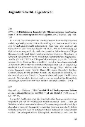 193-204, Jugendstrafrecht. Jugendrecht