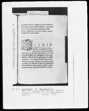 Evangeliar aus Sankt Georg in Köln — Initiale M(arcus), Folio 89recto