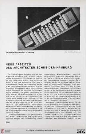 4: Neue Arbeiten des Architekten Schneider, Hamburg