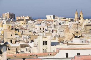 Cadiz - Stadtübersicht : Stadtübersicht, aufgenommen am 12. Oktober 2009 in der spanischen Hafenstadt Cadiz