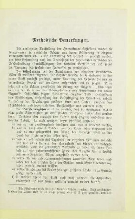 Methodische Bemerkungen