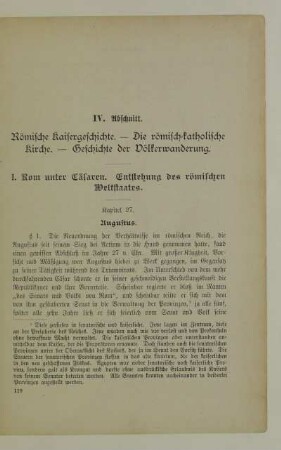 I. Rom unter Cäsaren. Entstehung des römischen Weltstaates