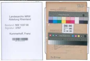 Entnazifizierung Franz Kummerhoff , geb. 23.01.1905 (Polizeisekretaer)