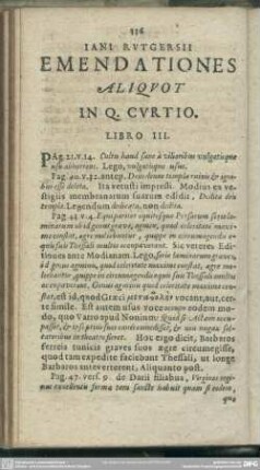 Emandationes Aliquot In Q. Curtio