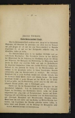 17-23, Zweiter Abschnitt. Getreidevorratwirtschaft