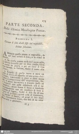 Parte Seconda. Delle Chimica Metallurgica Pratica