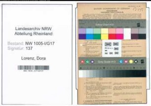 Entnazifizierung Dora Lorenz , geb. 06.01.1891 (Lehrerin)