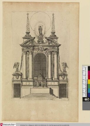 Recueil de plusieurs portes des Principaux Hostels et Maisons de la Ville de Paris Ensemble le Retable des plus considerables Autels des Eglises, Bl. 5