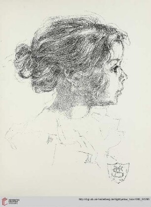 Plate: Study of a head by Adamson, Sidney