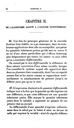 Chapitre II. De l'algorithme à l'Analyse infinitésimale.