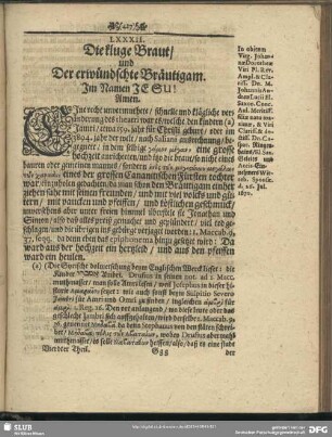 LXXXII. Die kluge Braut, und Der erwündschte Bräutigam