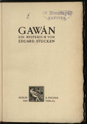 Gawân : ein Mysterium