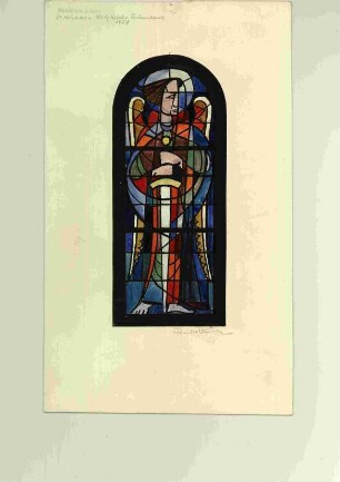 Entwurf für ein Glasfenster in der Katholischen Klosterkirche in Enkenbach
