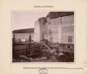 Neubau des Glockenturms am Dom, Schleswig: Fundamentgrube
