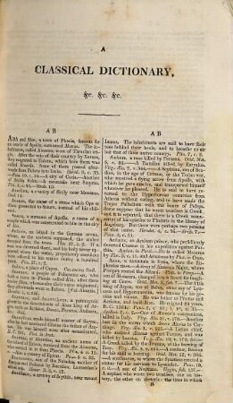 A classical Dictionary