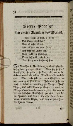 Vierte Predigt. - Siebente Predigt.