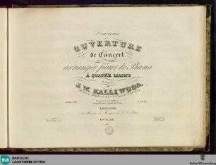 Douzième Ouverture de concert : arrangée pour le piano à quatre mains; oeuvre 145