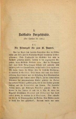 Geschichte der Stadt Radstadt