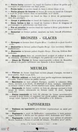 Bronzes – Glaces (Nr. 97-101)