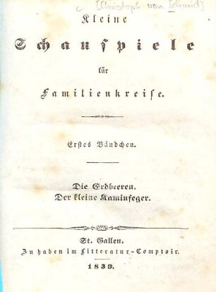 Kleine Schauspiele für Familienkreise, 1.. Die Erdbeeren