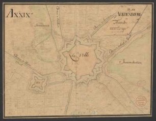 Plan d'Aerdenbourg en Flandre
