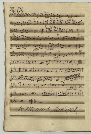 9. Anonymus, Menuette, C-Dur