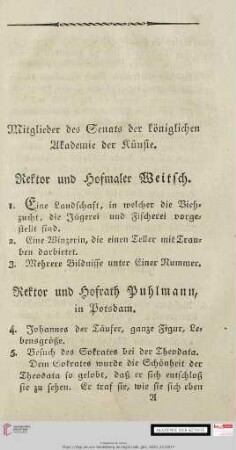 Mitglieder des Senats der königlichen Akademie der Künste