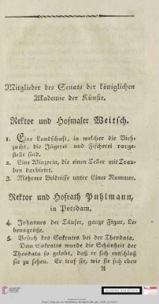Mitglieder des Senats der königlichen Akademie der Künste