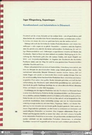 Kunsthandwerk und Industrieform in Dänemark
